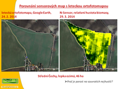 Porovnání sensorových map s leteckou ortofotomapou, střední Čechy 2014 (zobrazeno 93x)